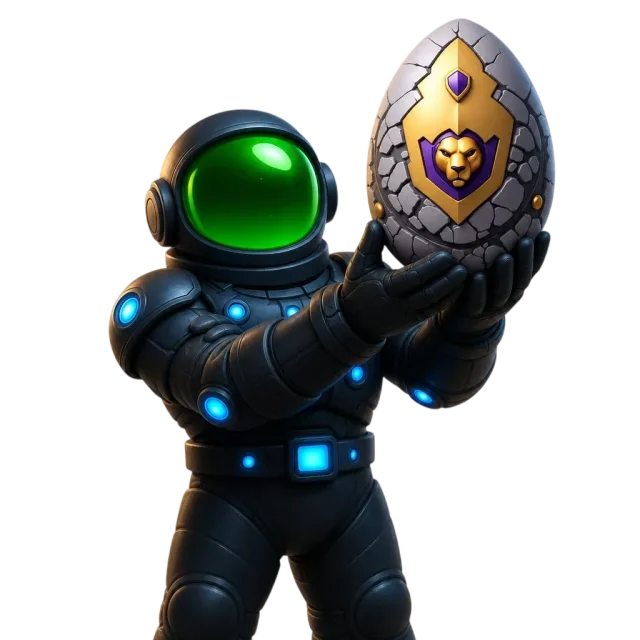 A hero holding a legendary egg